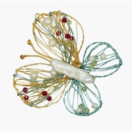 Denni Handmade Butterfly Freshwater Pearl Brooch