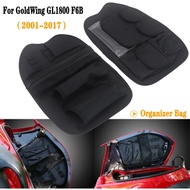 Motorcycle Black Trunk Lid Saddlebag Organizer bag Set For HONDA GoldWing Gold Wing GL1800 GL 1800 F