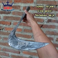 Arit Full Baja Gagang Besi Siap Pakai - Arit Rumput Jawa Timur Super Tajam Kualitas Terbaik