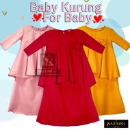 BAJU KURUNG BABY 6M-2Y baju kurung bayi baju kurung budak perempuan baju raya 2021 baby kurung peplum baby sedondon