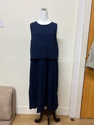 MA•TSU Mi 瑪之蜜 藍色背心連身裙