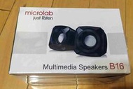 Microlab  B16黑晶鑽 USB 2.0聲道 多媒體音箱  喇叭