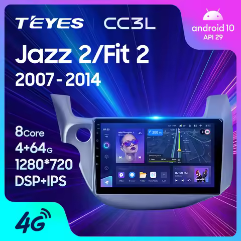 TEYES CC3L WIFI For Honda Jazz 2 GG 2008 - 2014 Fit 2 GE 2007 - 2014 Car Radio Multimedia Video Play
