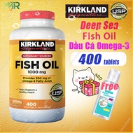Viên Uống Dầu Cá Kirkland Signature Omega 3 Fish Oil 1000mg 400 Viên Của Mỹ - Giúp Bổ Mắt Hỗ Trợ Tim