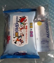 📍Set B : 日本優質消毒、殺菌濕紙巾(30pcs)➕蘆薈酒精搓手液一支 (50g)
