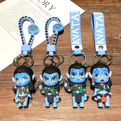 Avatar Fire and Ash Cute Keychain Couples Anime Jack Sully Natili Car Key Ring Kids Bag Pendant Deco