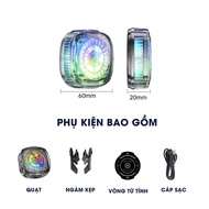 Quạt tản nhiệt điện thoại sò lạnh từ tính có ngàm kẹp rời X122 SE Pro đóng băng full mặt vỏ trong su