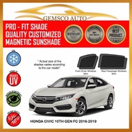 Honda Civic FC 2016 - 2021 ( 6 / 7pcs ) Car Magnetic Sunshade / Rear WindScreen Sunshade / Boot Tray