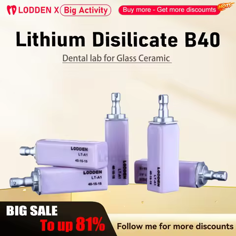 LODDEN 4PCS/Box Glass Ceramic Lithium Disilicate B40 block Dental Lab LT/ HT For CAD CAM Sirona Cere