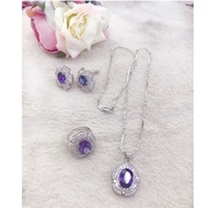Swarovski Amethyst necklace set