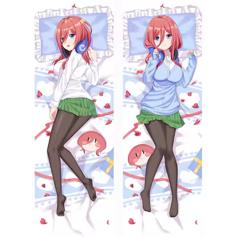 180Cm Nakano Miku Dakimakura Cosplay The Quintuplets Klasik Anime Fullbody Sarung Bantal Otaku Perem