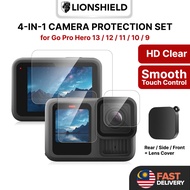 (MY) LionShield GoPro Hero 13/12/11/10/9 Tempered Glass Screen Protector Set, Go Pro Camera Accessor