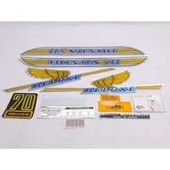 HONDA C70 70 STICKER STRIPING YELLOW STICKER biru