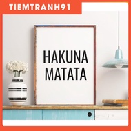 High-end prints | Typography-Hakuna Matata 128, cheap canvas painting
