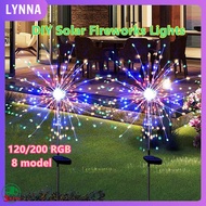 Solar Firework Lights Outdoor Decorative 8 Modes Garden Light Waterproof DIY Light for New Years Dec