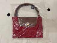 全新LONGCHAMP 正貨-紅色短帶-手拿包M