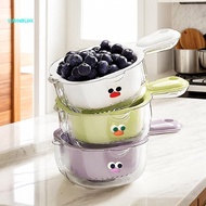 Double-Layer Fruit Drain Basket - Cute Dopamine Color for Kitchen