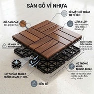 Wooden Flooring with Plastic Blister 30x30 Cm 2cm Thick for Balcony, Bathroom, Garden Flooring - Pla
