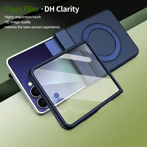 360 Rotating Skin-Friendly Matte Magnetic Case For Samsung Galaxy Z Flip 7 6 5 Flip7 5G Stand Cover 