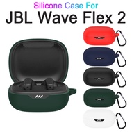 Silicone Case For JBL Wave Flex 2 Wireless Earphones Case Shockproof Protective Cover Shell With Hoo