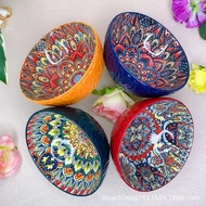 Bohemian Porcelain Bowl Ramen Bowl Beautiful Bowl Porcelain Bowl Oatmeal Bowl Rice Bowl 20cm Soup Bo