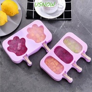 USNOW Popsicle Mold, Silicone with Lid and Popsicle Sticks Ice Cream Mold, Ice Cube Tray Mold Bunny/bear Claw Pattern Purple Ice Lolly Mold Summer