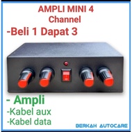 4 Channel 5 mini power amplifier free aux Cable power amplifier 4 channel
