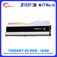 G.Skill Trident Z5 RGB White - DDR5 RAM 16GB 6000MHz CL36 Desktop Memory F5-6000J3636F16GX1-TZ5RW