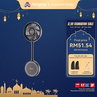Amgras MagFan mobile phone magnetic fan portable desktop bracket kipas handheld adjustable speed bac