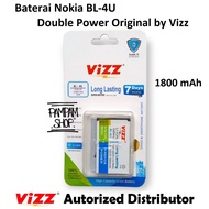 Baterai Vizz Double Power Nokia BL-4U BL4U 3120 5730 8800 Asha 210 300 308 310 C5-03 E66 E75 Batre B