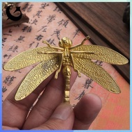 [FIREFLY1] Brass Dragonfly Figurines Toy Removable Wings Office Desk Small Ornament OOO