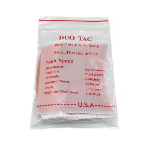 36 PCS Red Duo TAC double sided Tape for toupee wig adhesive arc super strong wig tape 4 weeks lasti