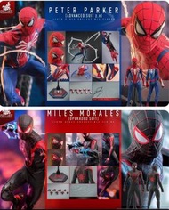 全新一對現貨 Hottoys hot toys ps5 Spider-Man 2 vgm54 vgm55  Peter Parker advanced suit 2.0 miles morales upgraded suit