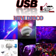 Mini Disco Ball Party Mushroom Lights LED Magic Stage Light Mini USB Car Bulb 4W Colorful Light for DJ KTV Bar Party
