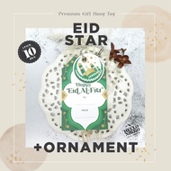 Eid al-fitr mubarak star with ornament Gift tag - Hang tag Greeting Card Gift sticker hampers parcel box dus Birthday christmas cny ramadan lebaran