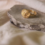 快樂貓頭鷹戒指，純銀，銀戒指，金戒指，貓頭鷹戒指。