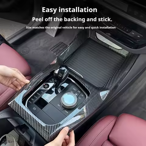 For BMW X3 X4 X3M X4M G01 G02 G08 2022 LHD Carbon Fiber on Center Console Panel Cover Gear Shift Fra