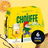 La Chouffe Blonde Golden Ale - Pack of 6 x 330ml Bottles [Belgian Beer]