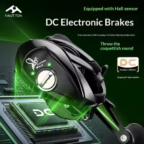 Hautton Dc Baitcasting Reel Electronic Brake Anti Backlash Long Casting Ultralight Lure Fishing For 