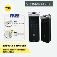 Yale YDR50GA Gate &amp; YDD424A Door Digital Lock Bundle (FREE Yale Connect Bridge/DDV1/TOP UP SGD100 FOR DDV3)
