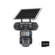 LLSEE V380 PRO 12MP Three lens CCTV 4G SIM Solar Camera 360 Wifi Security Camera Full color Night Vi