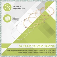 [h5bl3j6wj.ph] Set 6 Metal Strings for Acoustic Guitar 1 Meter 1M New