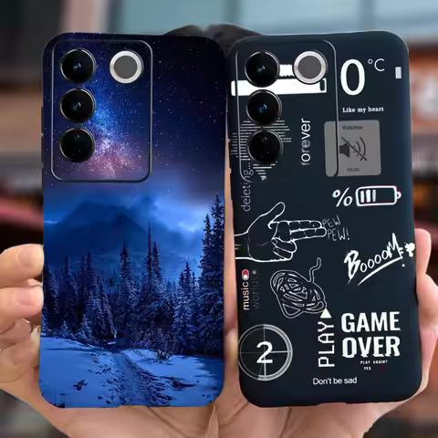 For Vivo V27 Case V27 Pro V2230 Luxury Art Painted Cover Soft Silicone Phone Case For Vivo V27e Vivo