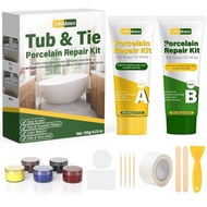 Porcelain Repair Kit, Quadence Porcelain Sink Repair Kit White, Waterproof Fiberglass Repair Kit for