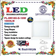 LED RECESSED DOWNLIGHT 18W-FL-DR180-G-18W(SQUARE SHAPE)