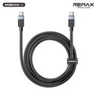 R REMAX Aluminum Alloy Silicone Data Cable C-C|100W PD Fast Charge|Type-C to Type-C|1.2M
