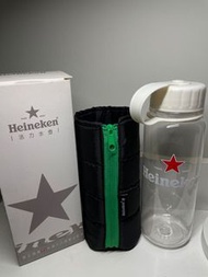 Heineken海尼根 隨身水瓶/水壺/500ml/附杯套/運動水壺