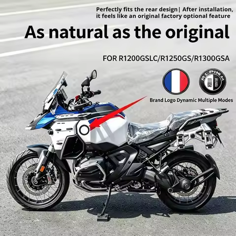 Dynamic LED MOTO Logo stickers Ultra-thin HD Animated Rear Emblem For BMW R1250GS/R1300GS/R1200GSLC/