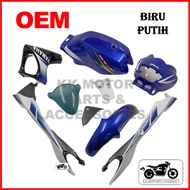 [FULL TANAM ] COVERSET RXZ CATALYZER (5PV) OEM BIRU PUTIH / BLUE PUTIH / BIRU BLUE WHITE SIAP BAJAK (ORIGINAL )