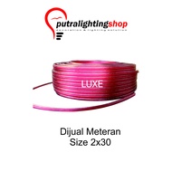 Kabel SNI 2x30mm Tahan Lama Warna Merah Magenta Asetat untuk Lampu Luxe SNI